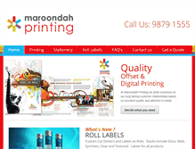 Tablet Screenshot of maroondahprinting.com.au